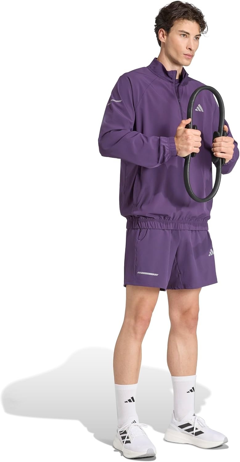 image:imageadidas Mens Train Essentials Holiday Pack Quarterzip Track TopAurora Plum