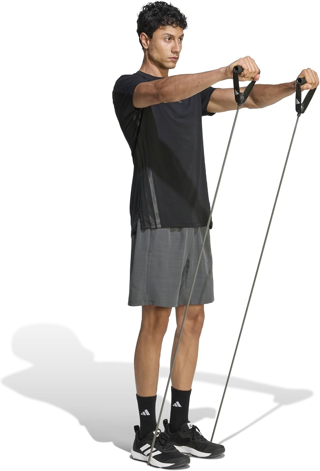 image:imageadidas Mens Workout Essentials Base Melange Woven ShortsBlack Melange