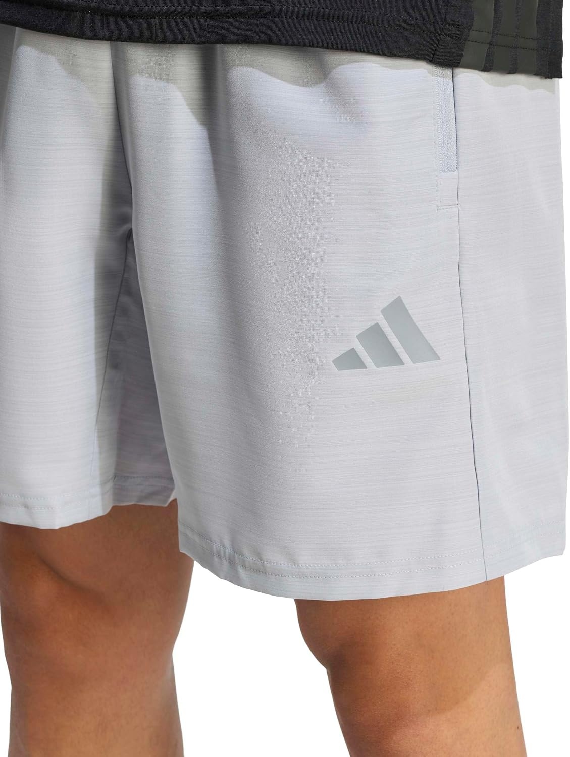 image:imageadidas Mens Workout Essentials Base Melange Woven ShortsHalo Silver Melange