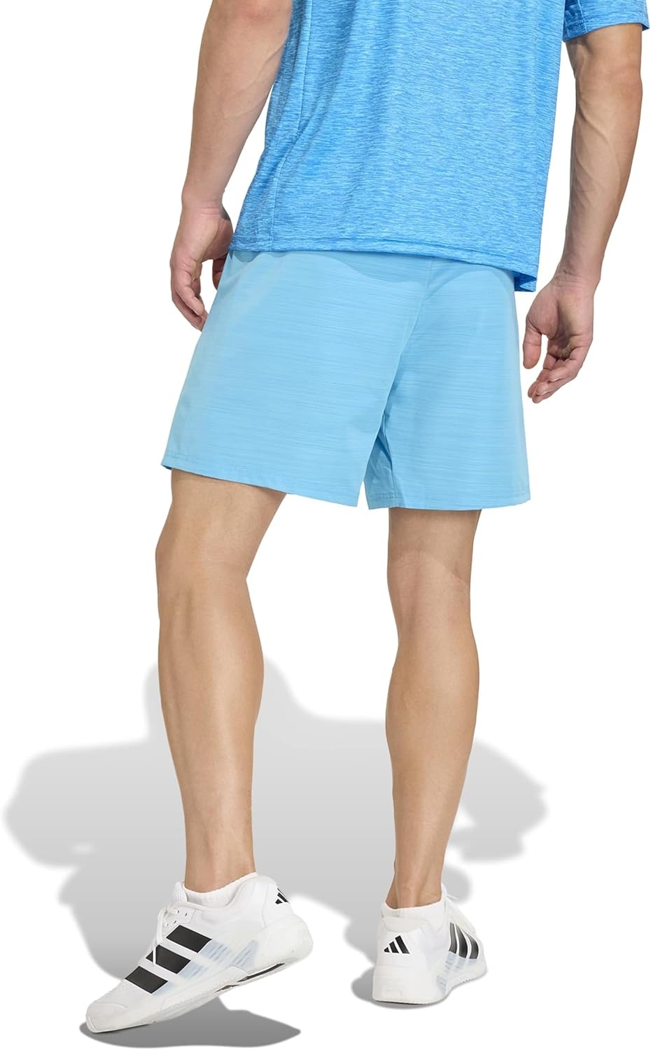 image:imageadidas Mens Workout Essentials Base Melange Woven ShortsLucid Aquamarine Melange