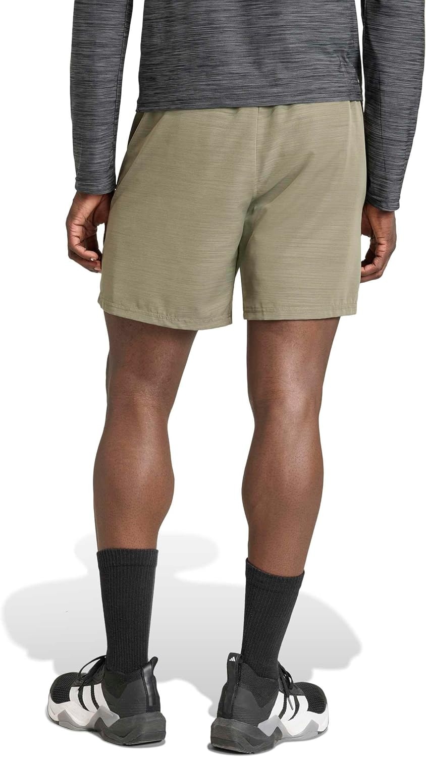 image:imageadidas Mens Workout Essentials Base Melange Woven ShortsOlive Strata Melange