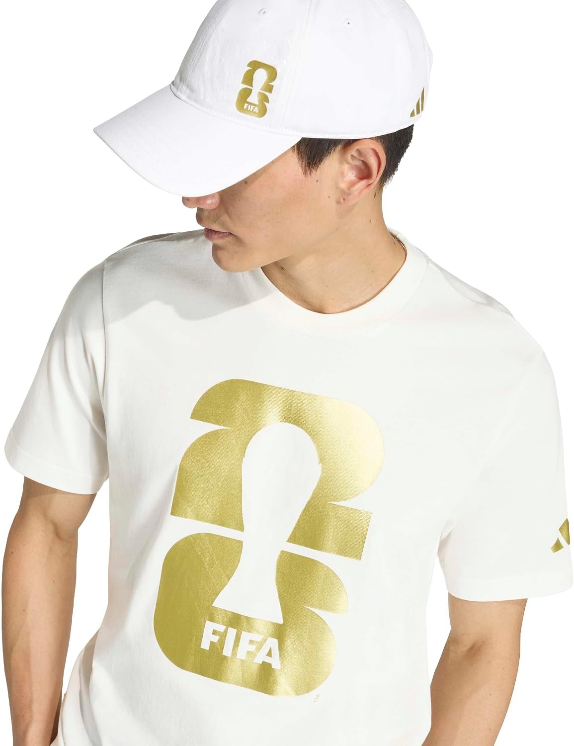 image:imageadidas Mens World Cup 2026 Fan ApparelCore WhiteMetallic Gold