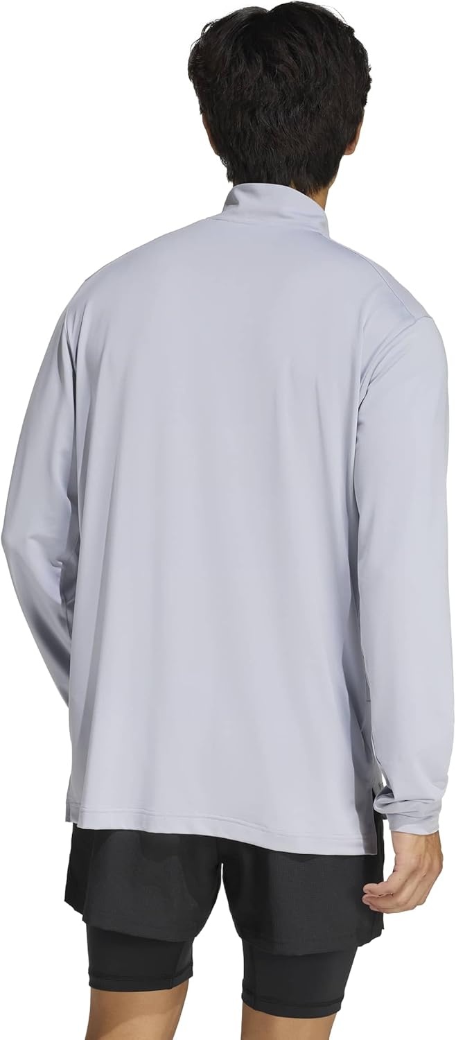 image:imageadidas Tech Essentials Workout QuarterZip SweatshirtHalo Silver