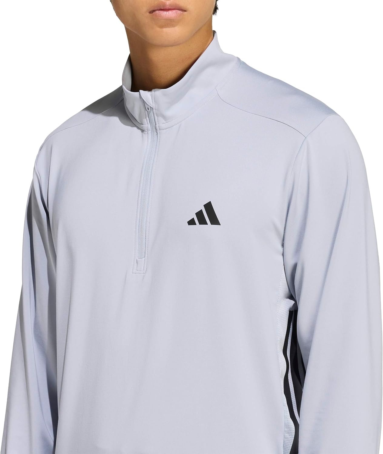 image:imageadidas Tech Essentials Workout QuarterZip SweatshirtHalo Silver