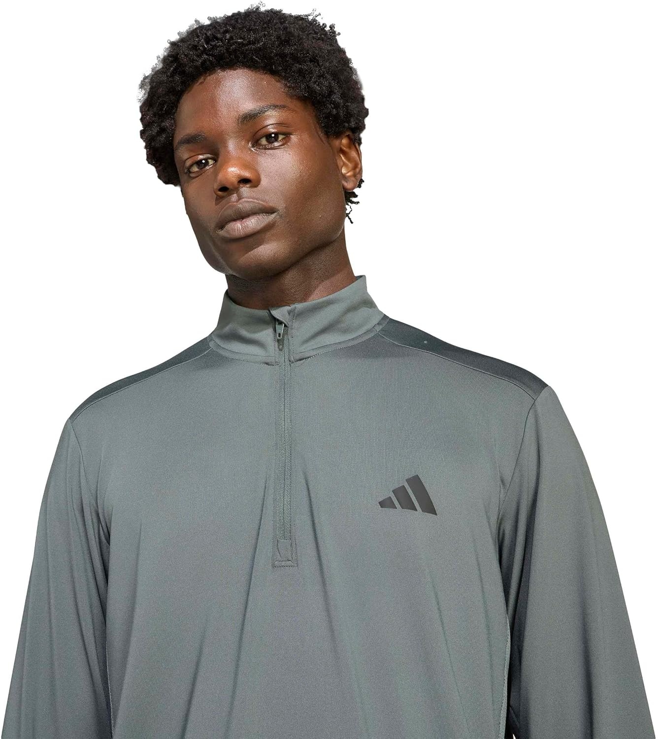 image:imageadidas Tech Essentials Workout QuarterZip SweatshirtLegend Ivy