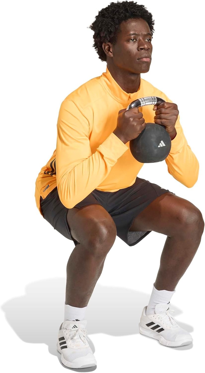 image:imageadidas Tech Essentials Workout QuarterZip SweatshirtLucid Tangerine
