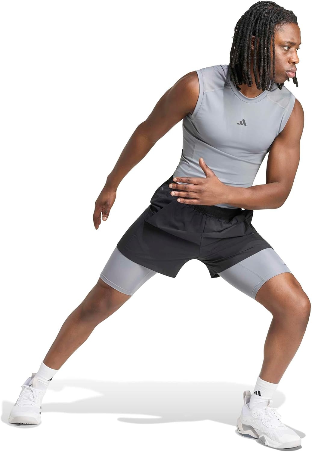 image:imageadidas Techfit Compression Training Short TightsGrey
