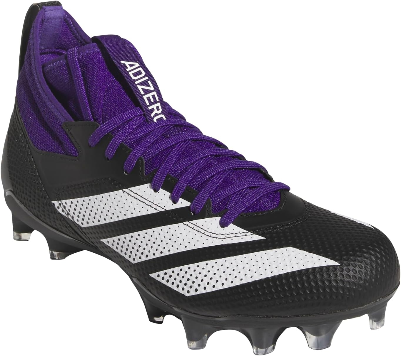 image:imageadidas Unisex Adult Adizero Impact American Football ShoesBlackWhiteTeam Collegiate Purple