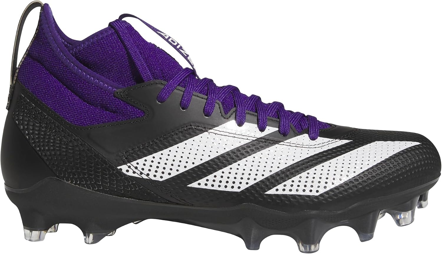 image:imageadidas Unisex Adult Adizero Impact American Football ShoesBlackWhiteTeam Collegiate Purple