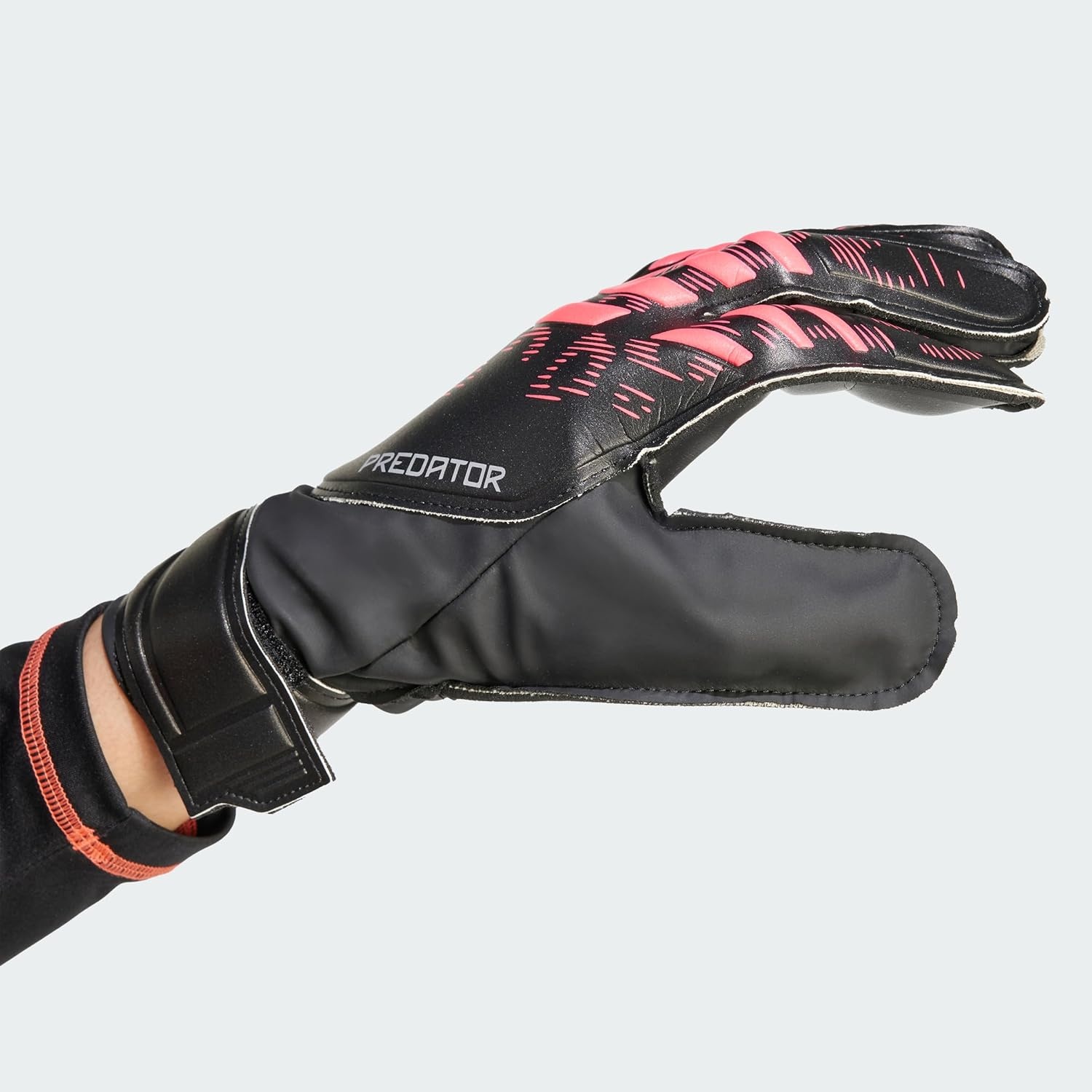 image:imageadidas Unisex Match Goalie Soccer GlovesBlackBlackLucid RedTraining