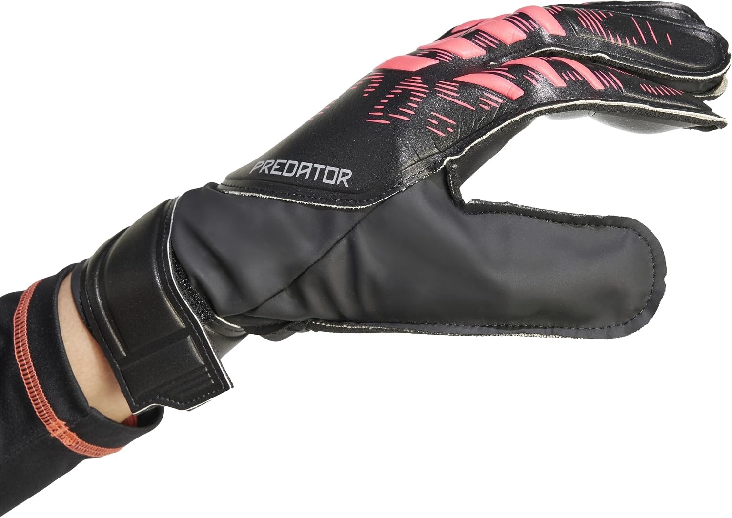 image:imageadidas Unisex Match Goalie Soccer GlovesBlackBlackLucid RedTraining