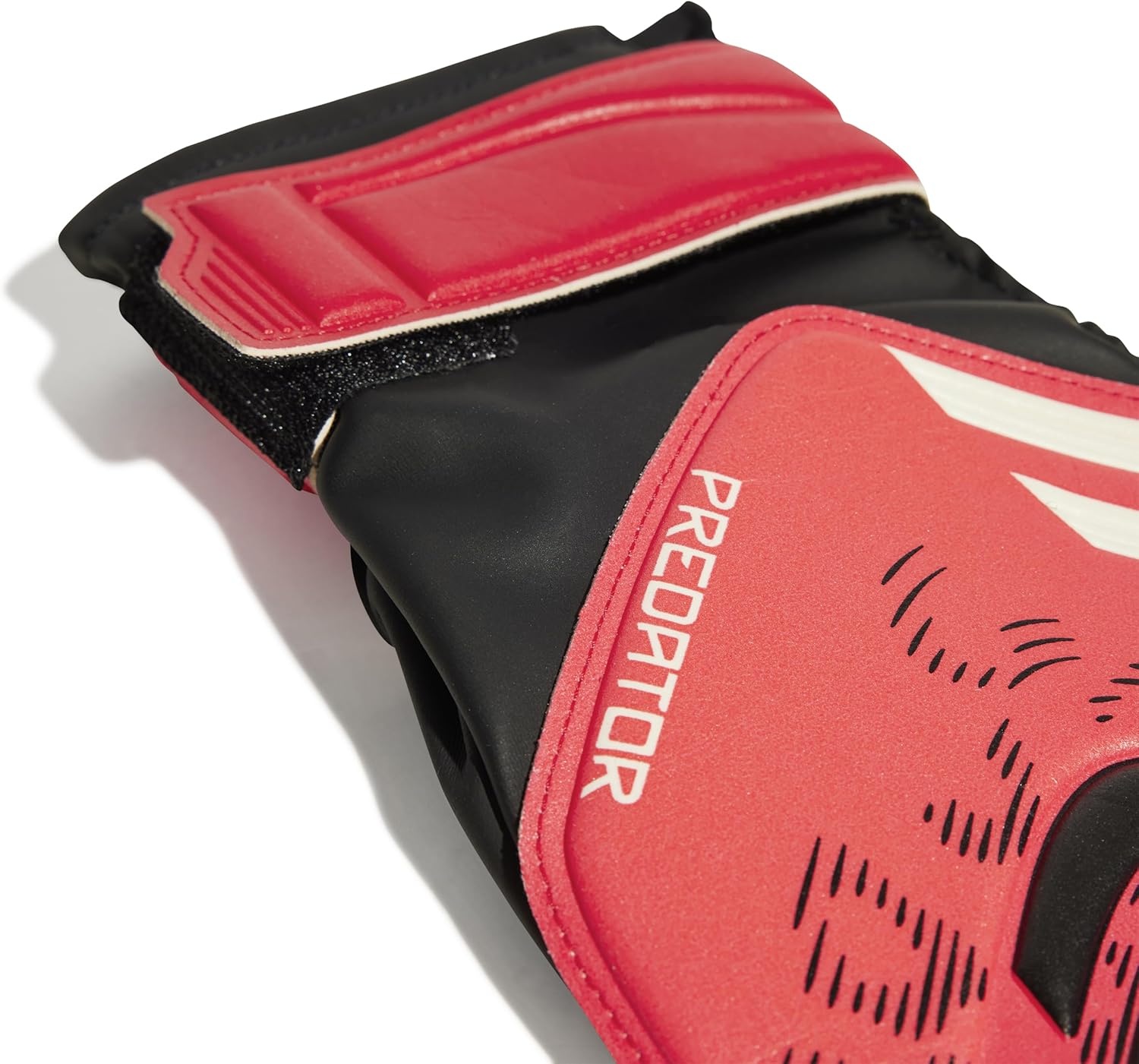 image:imageadidas Unisex Match Goalie Soccer GlovesBlackLucid RedBlack
