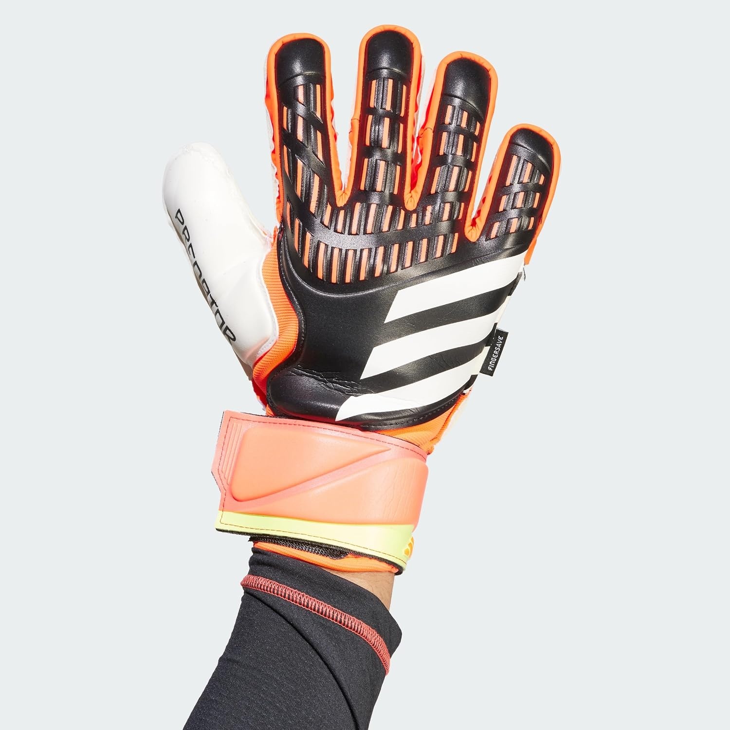 image:imageadidas Unisex Match Goalie Soccer GlovesBlackSolar RedSolar Yellow