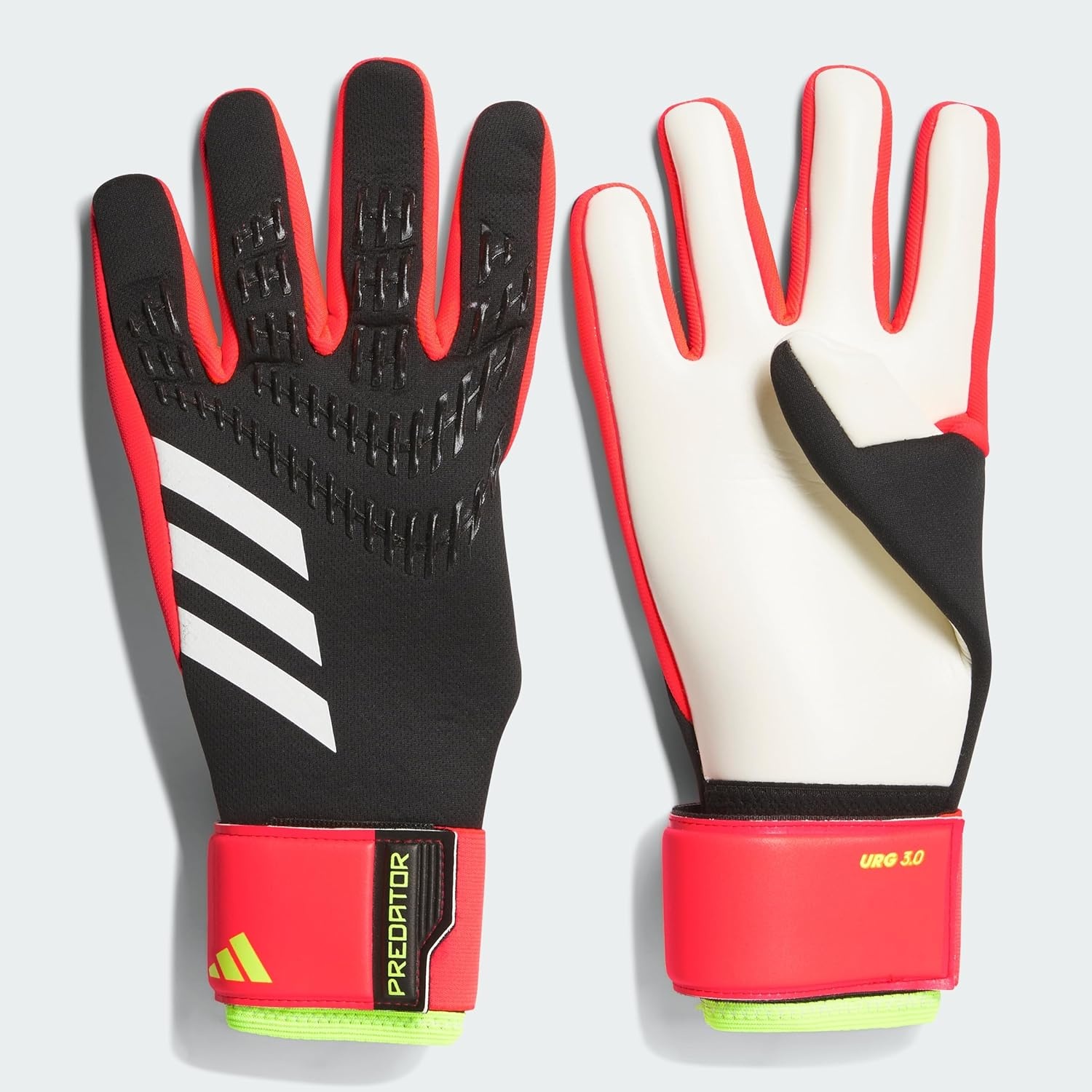 image:imageadidas Unisex Match Goalie Soccer GlovesBlackSolar RedSolar Yellow