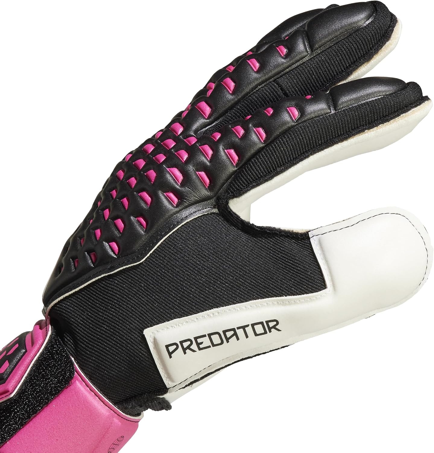 image:imageadidas Unisex Match Goalie Soccer GlovesBlackWhiteTeam Shock Pink