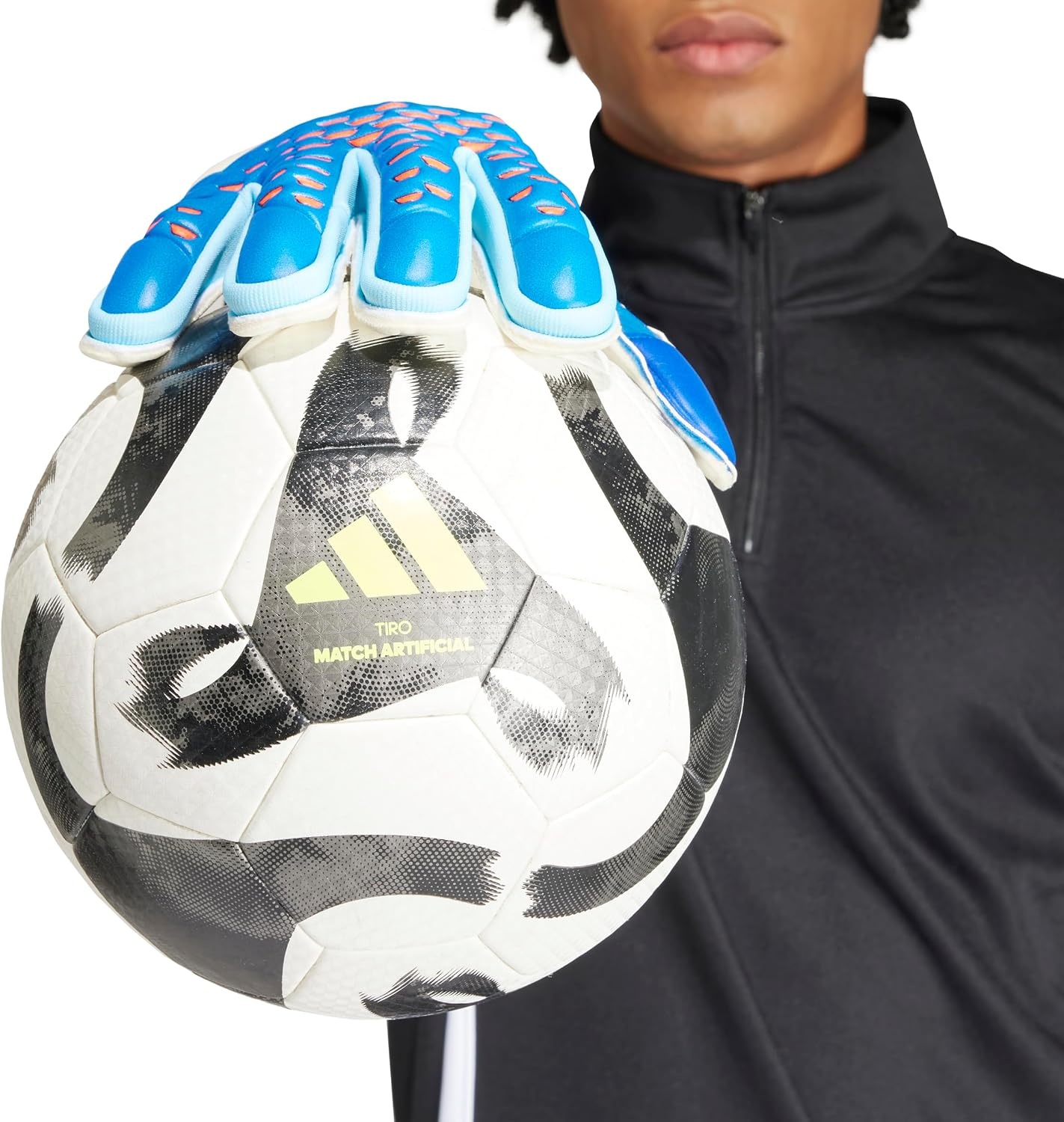 image:imageadidas Unisex Match Goalie Soccer GlovesBright RoyalBliss BlueWhite