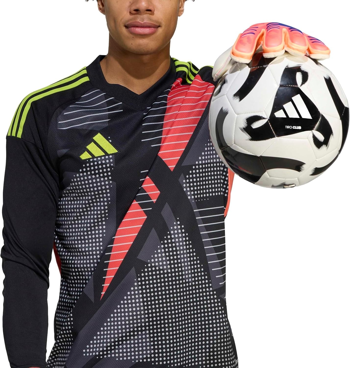 image:imageadidas Unisex Match Goalie Soccer GlovesSignal CoralWhiteLucid Blue