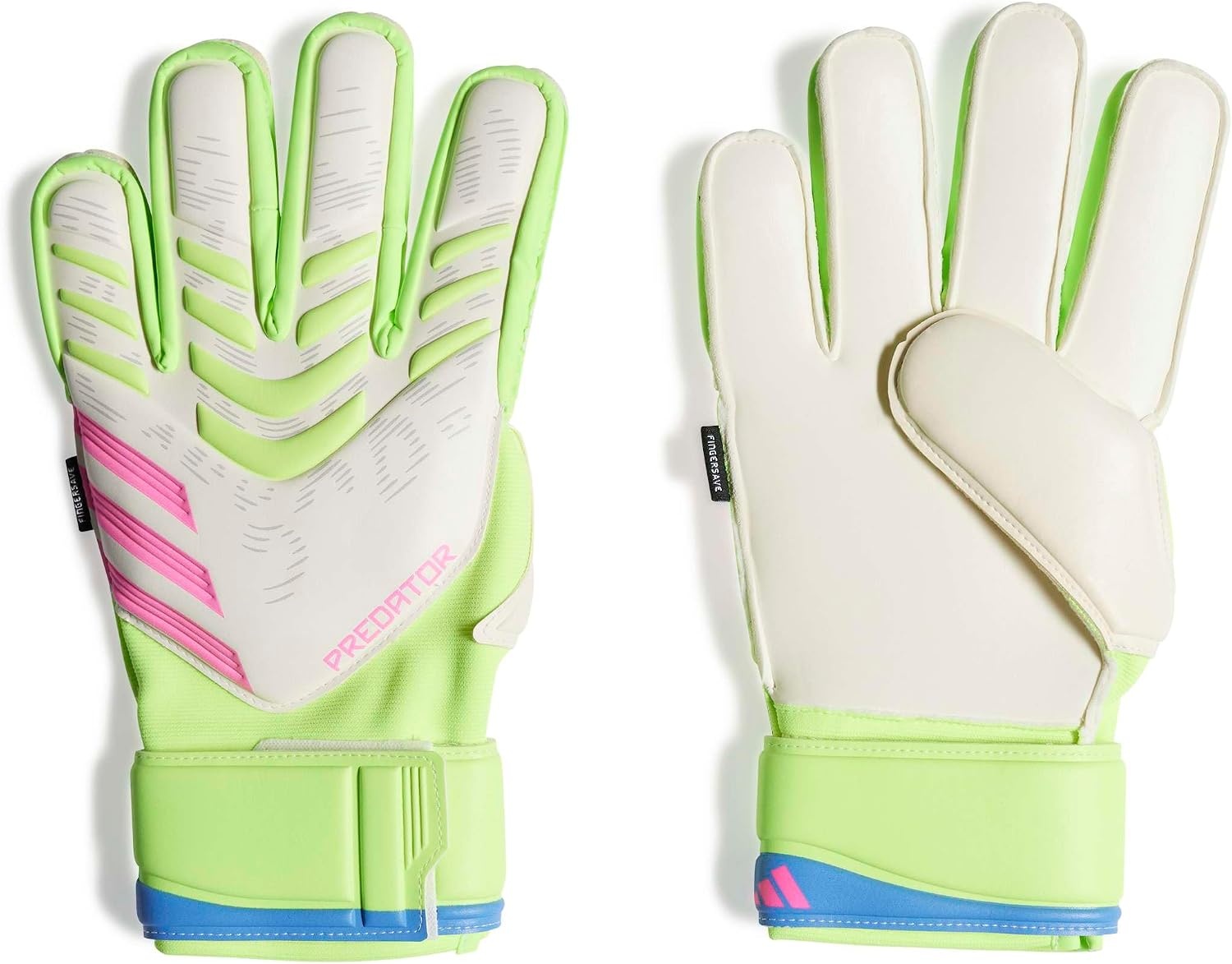 image:imageadidas Unisex Match Goalie Soccer GlovesWhiteLucid LemonLucid Pink