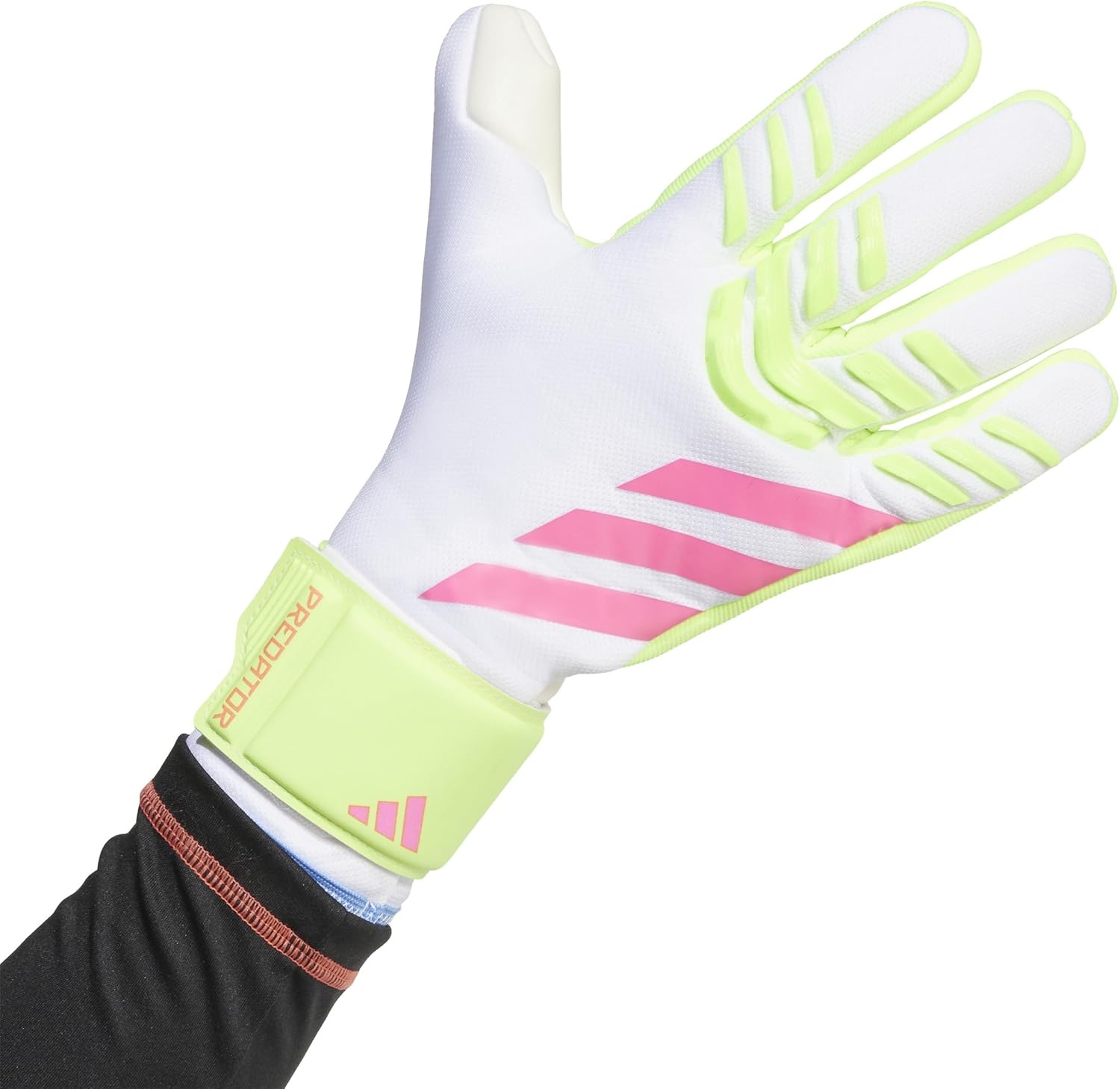 image:imageadidas Unisex Match Goalie Soccer GlovesWhiteLucid LemonLucid PinkLeague