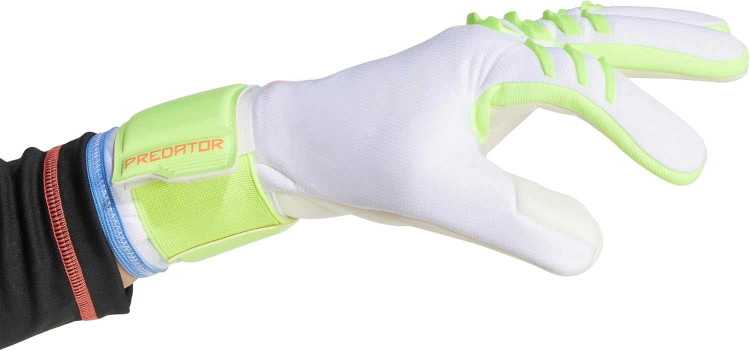 image:imageadidas Unisex Match Goalie Soccer GlovesWhiteLucid LemonLucid PinkLeague