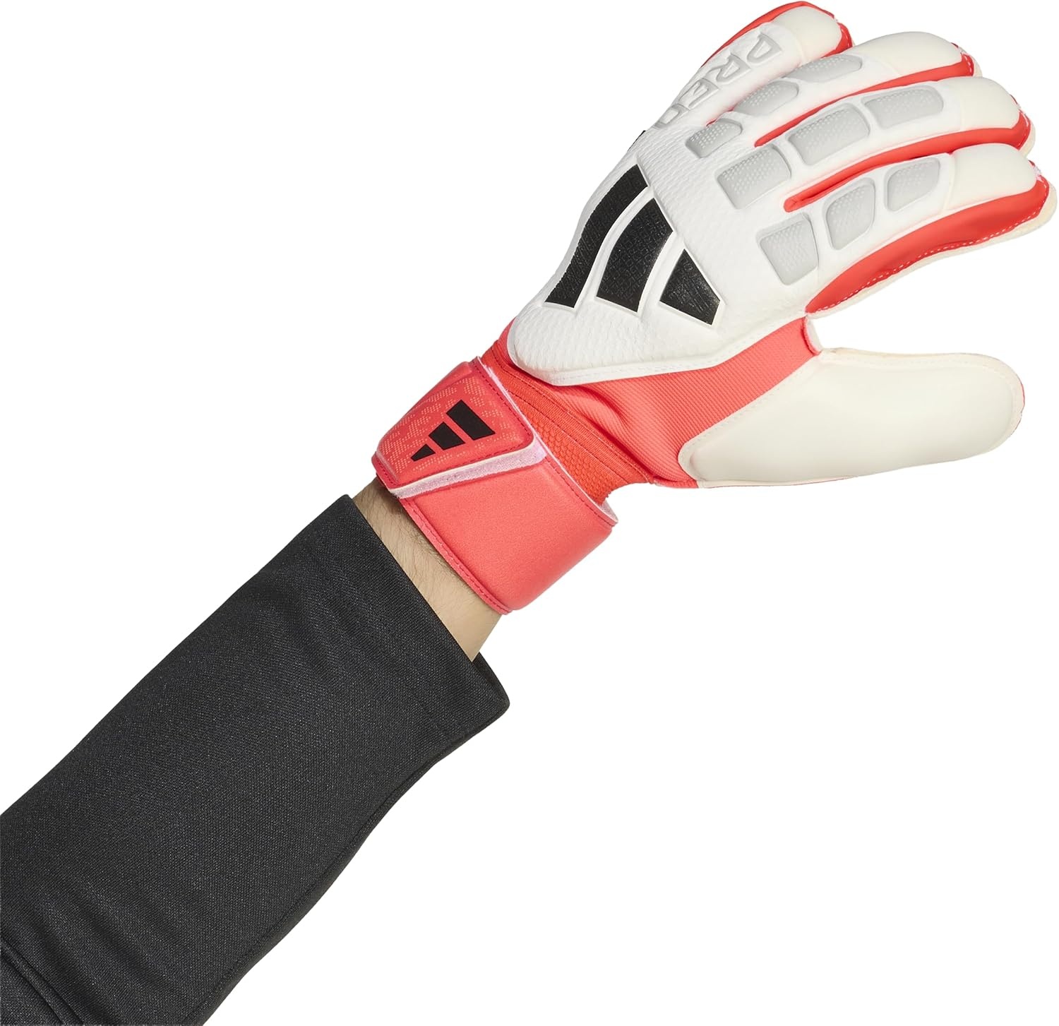 image:imageadidas Unisex Match Goalie Soccer GlovesWhiteLucid RedBlack