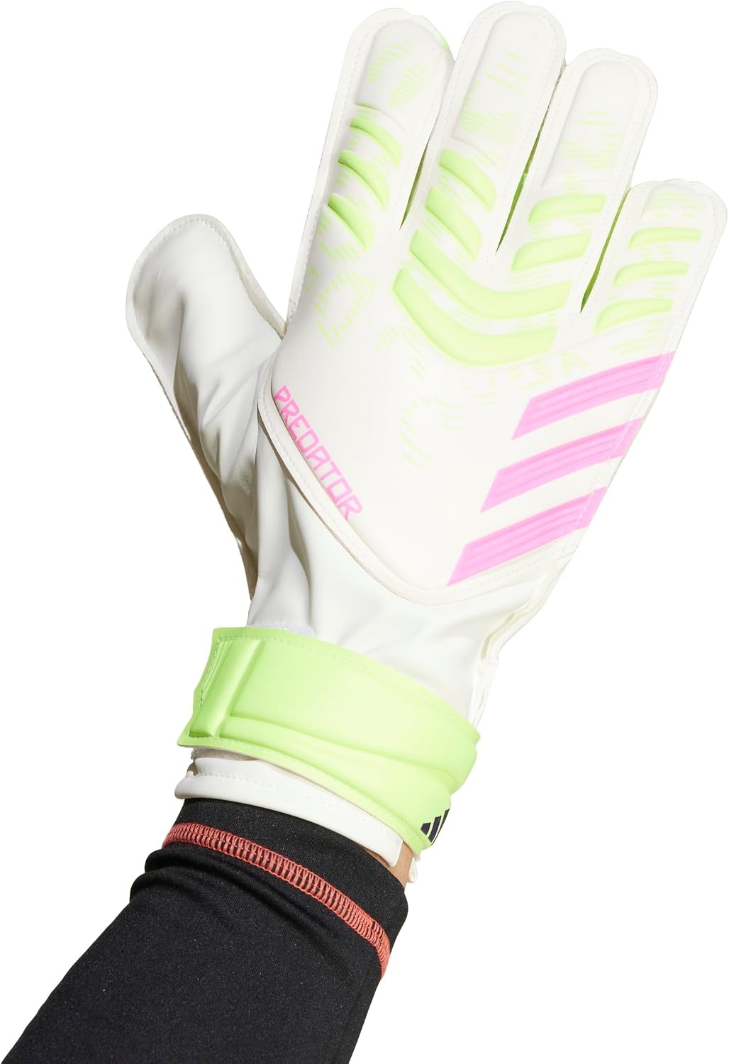 image:imageadidas Unisex Match Goalie Soccer GlovesWhiteWhiteLucid Lemon