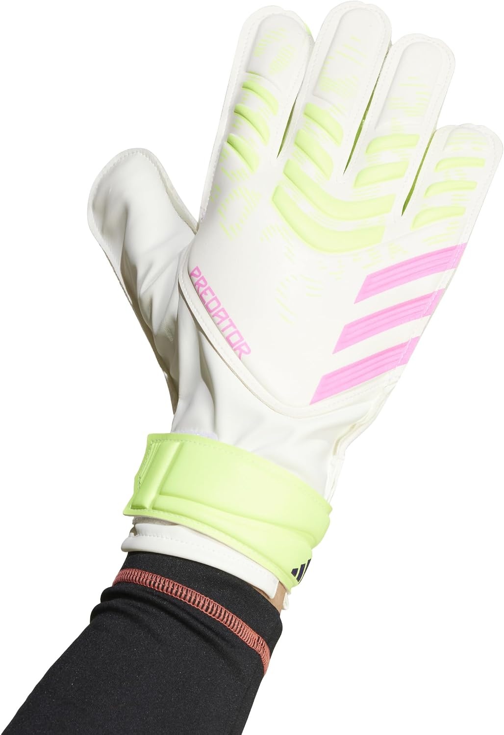 image:imageadidas Unisex Match Goalie Soccer GlovesWhiteWhiteLucid Lemon