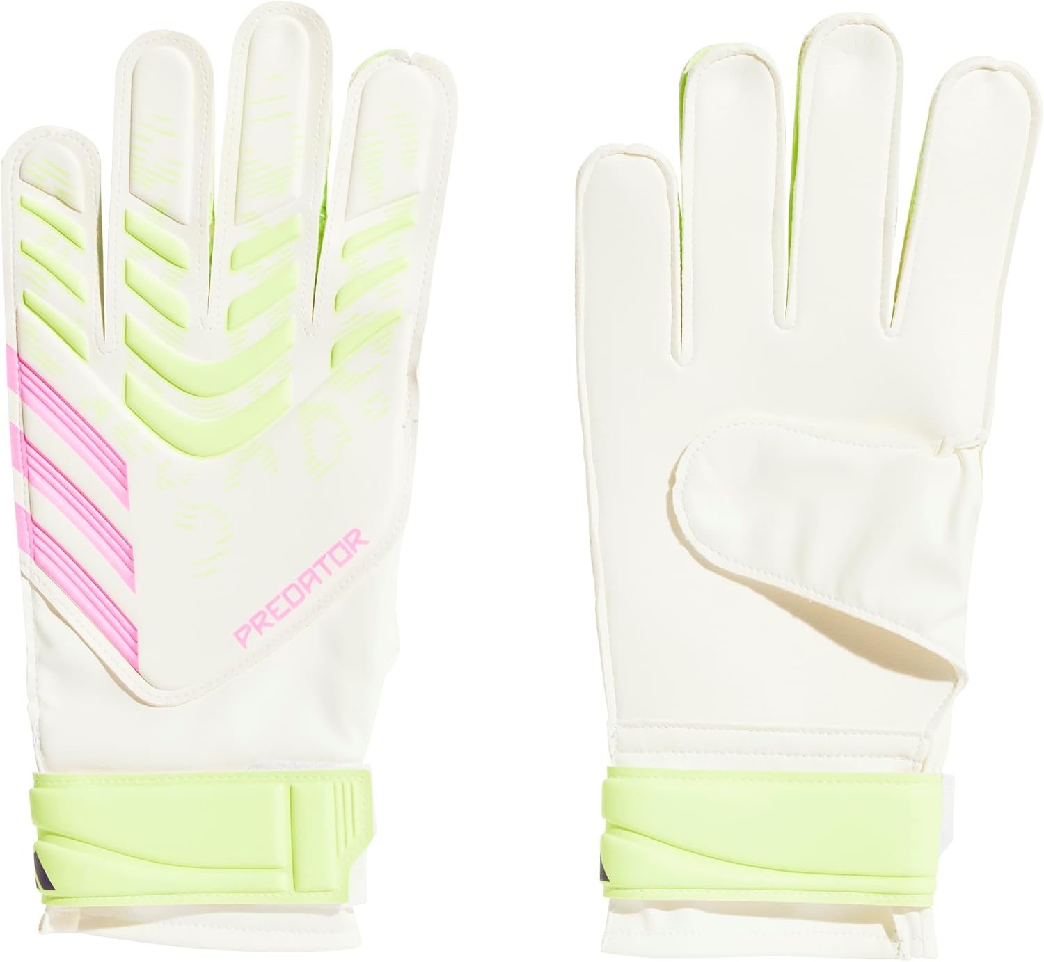 image:imageadidas Unisex Match Goalie Soccer GlovesWhiteWhiteLucid Lemon
