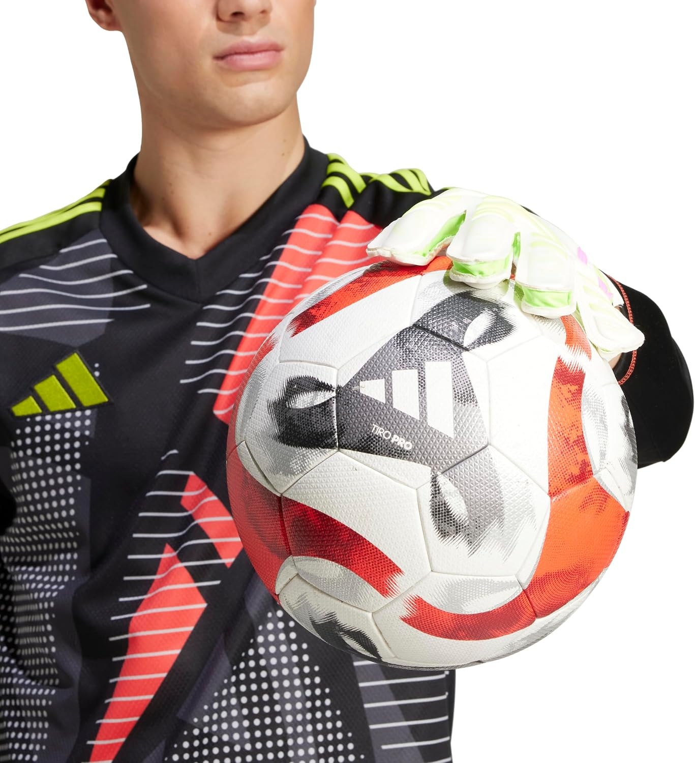 image:imageadidas Unisex Match Goalie Soccer GlovesWhiteWhiteLucid Lemon