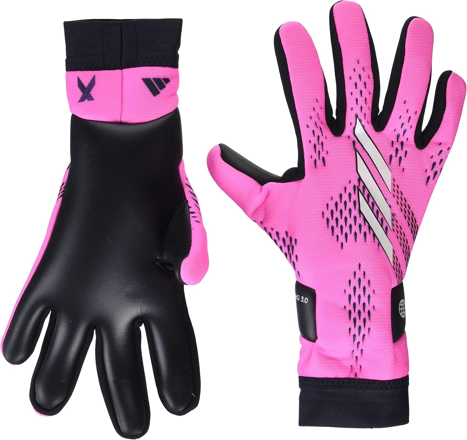 image:imageadidas UnisexChild X League Goalie GlovesTeam Shock PinkZero MetallicBlack