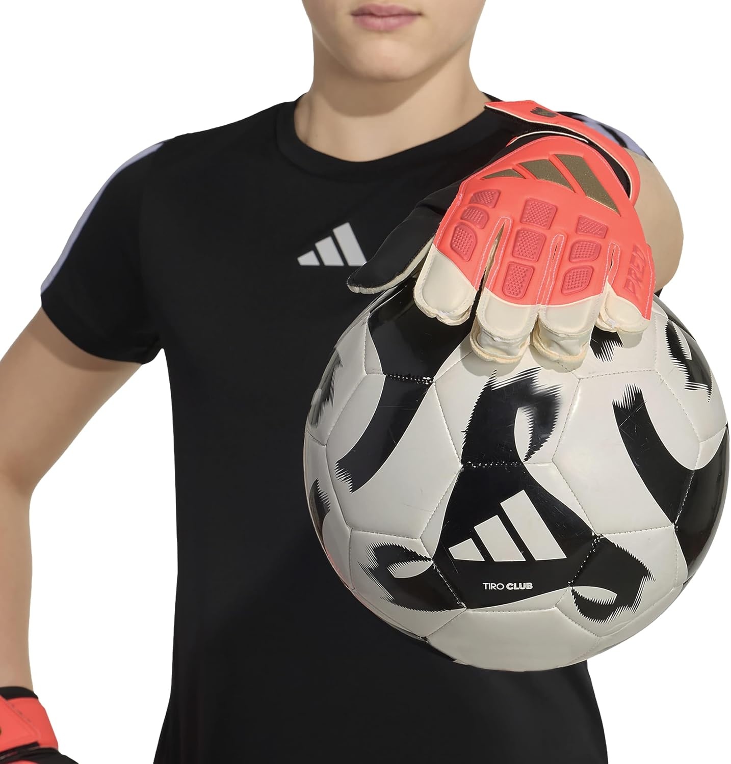 image:imageadidas UnisexKids Training Predator Goalie Soccer GlovesSolar TurboBlackWhite