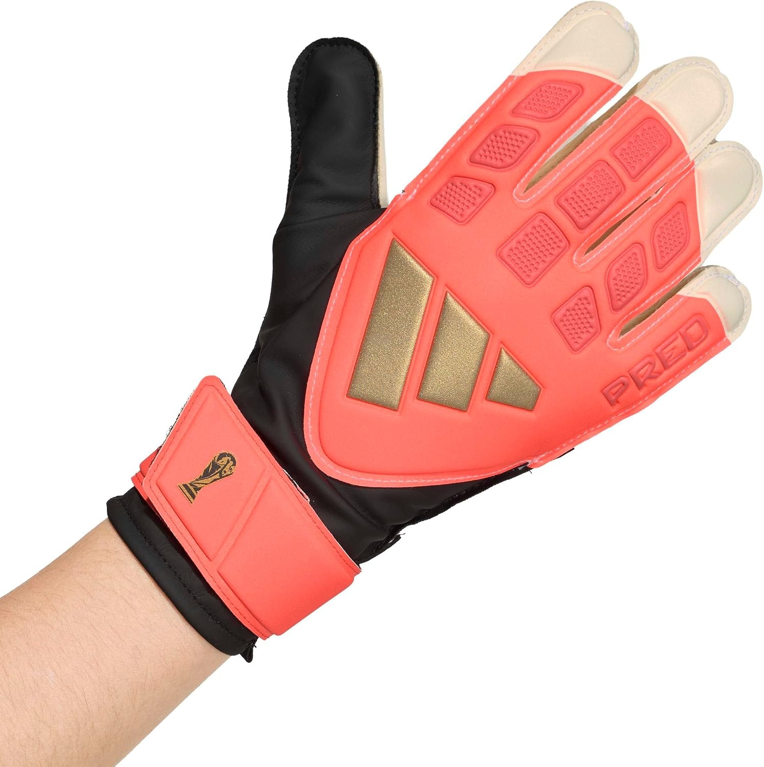 image:imageadidas UnisexKids Training Predator Goalie Soccer GlovesSolar TurboBlackWhite