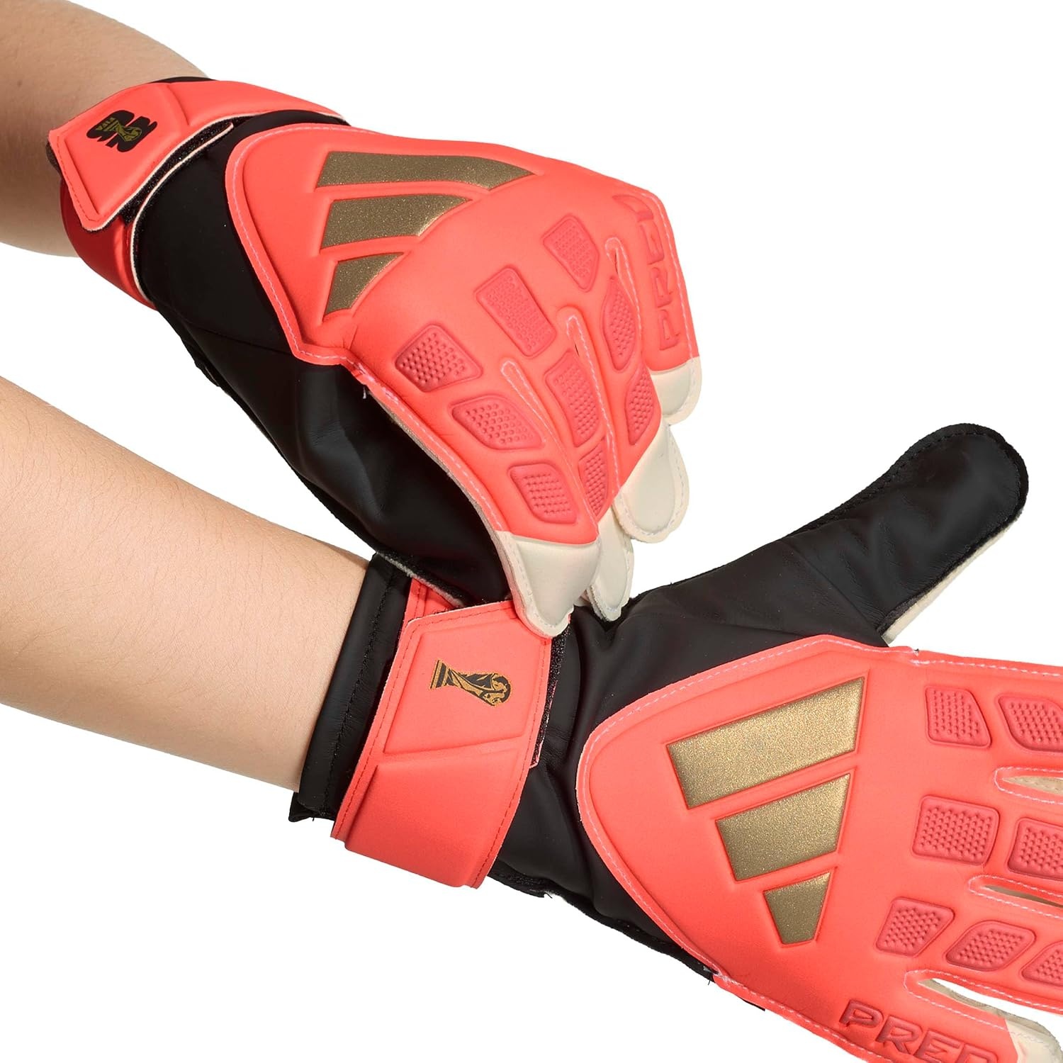 image:imageadidas UnisexKids Training Predator Goalie Soccer GlovesSolar TurboBlackWhite