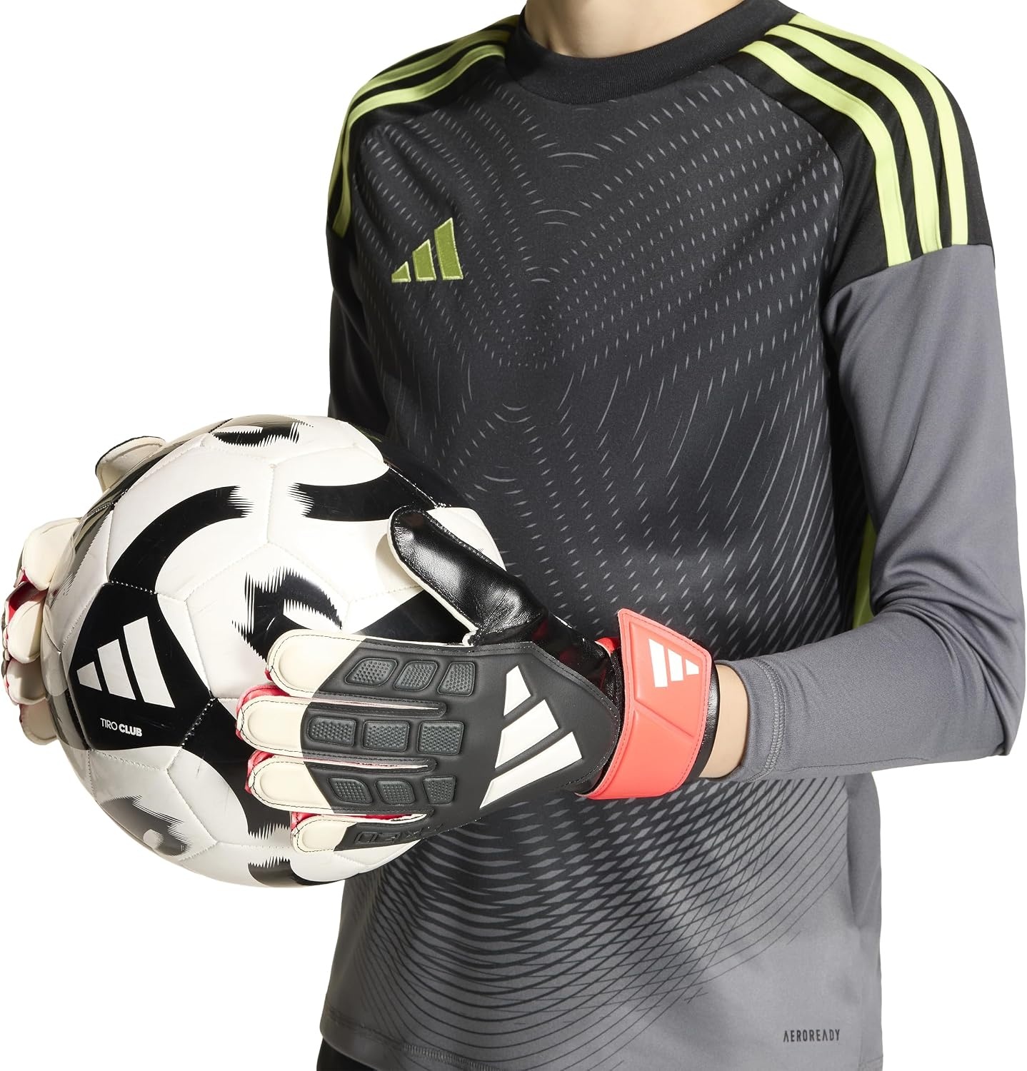 image:imageadidas UnisexKids Training Predator Goalie Soccer GlovesWhiteBlackBlack