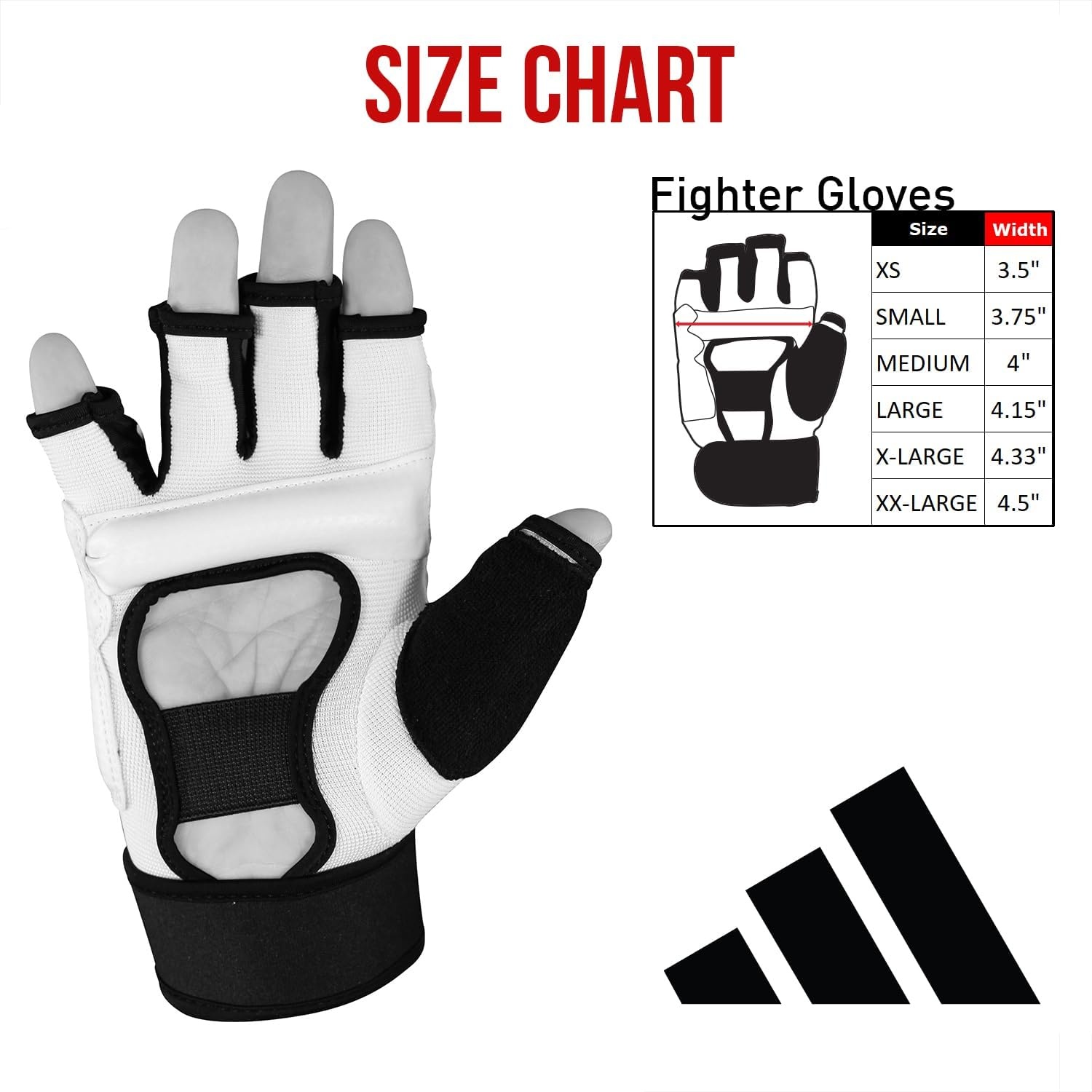 image:imageadidas WT Approved Taekwondo Hand Protector Fighter GlovesLarge