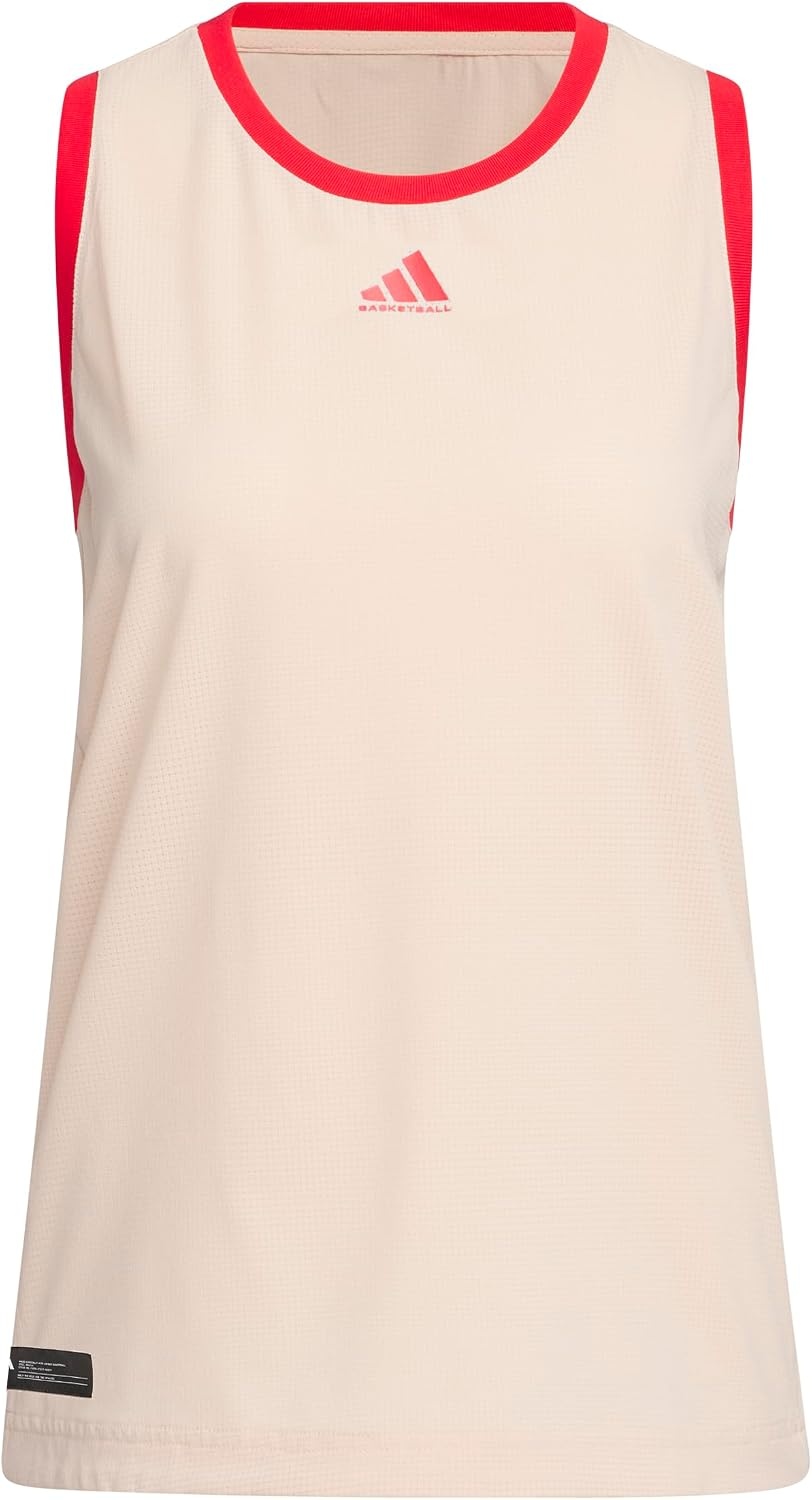 image:imageadidas Womens Crazylite Woven Basketball Tank TopHalo BlushPure Ruby