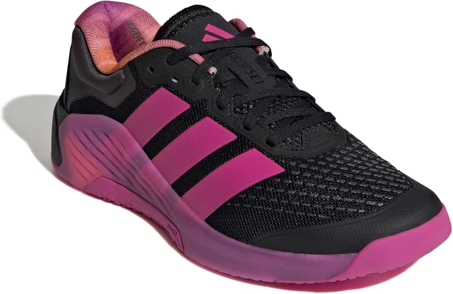 image:imageadidas Womens Dropset 4 Training Sneakers Shoes WhiteBlackSemi Lucid FuchsiaTangerine