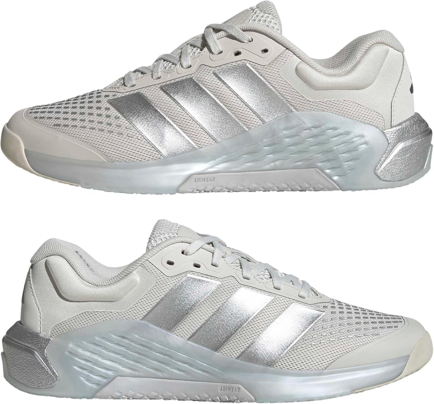 image:imageadidas Womens Dropset 4 Training Sneakers Shoes WhiteOrbit GreyTech Grey MetallicSilver Metallic