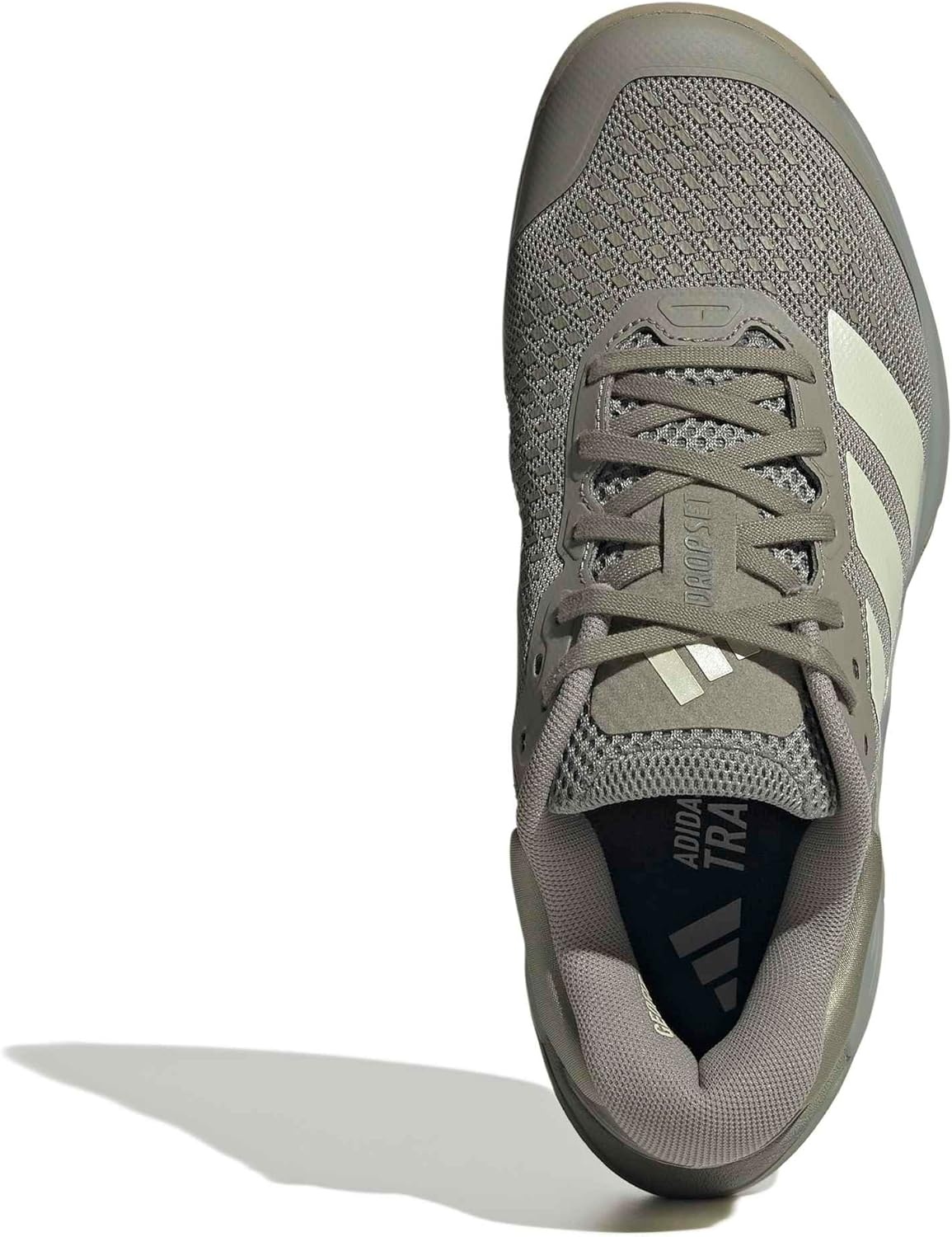 image:imageadidas Womens Dropset 4 Training Sneakers Shoes WhiteSilver PebbleIce Gold MetallicWonder Cargo