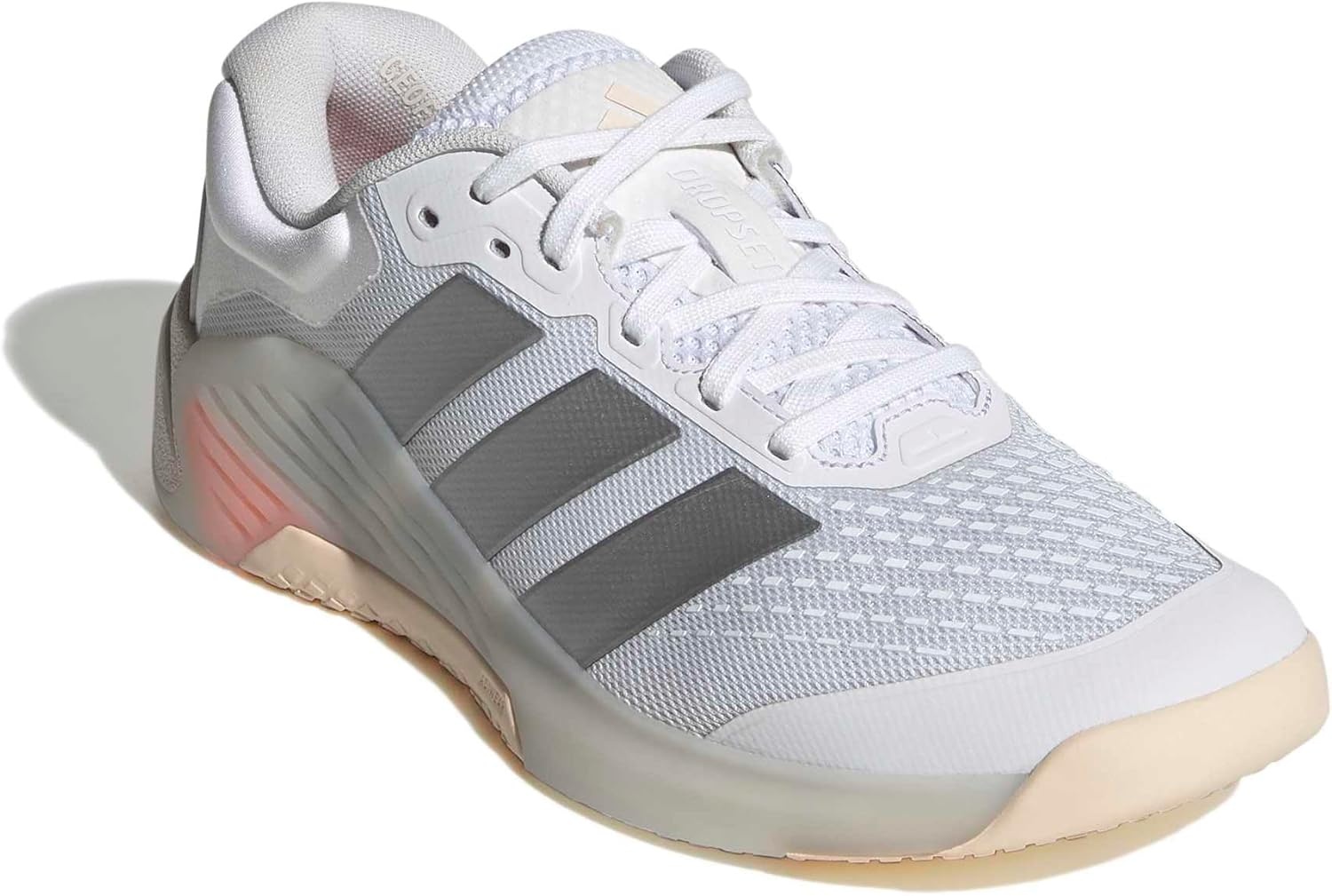 image:imageadidas Womens Dropset 4 Training Sneakers Shoes WhiteWhiteSilver Metallic
