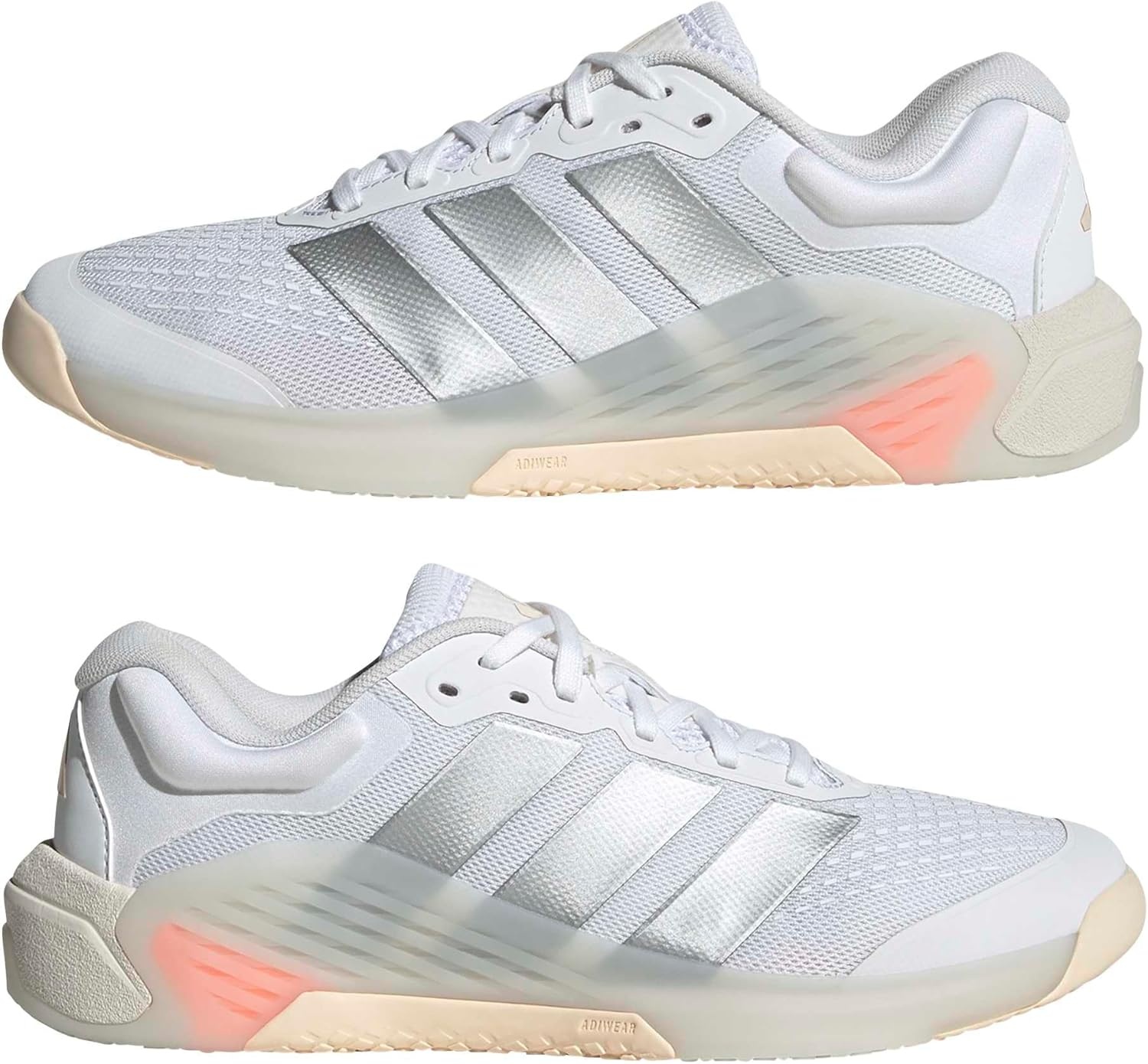 image:imageadidas Womens Dropset 4 Training Sneakers Shoes WhiteWhiteSilver Metallic