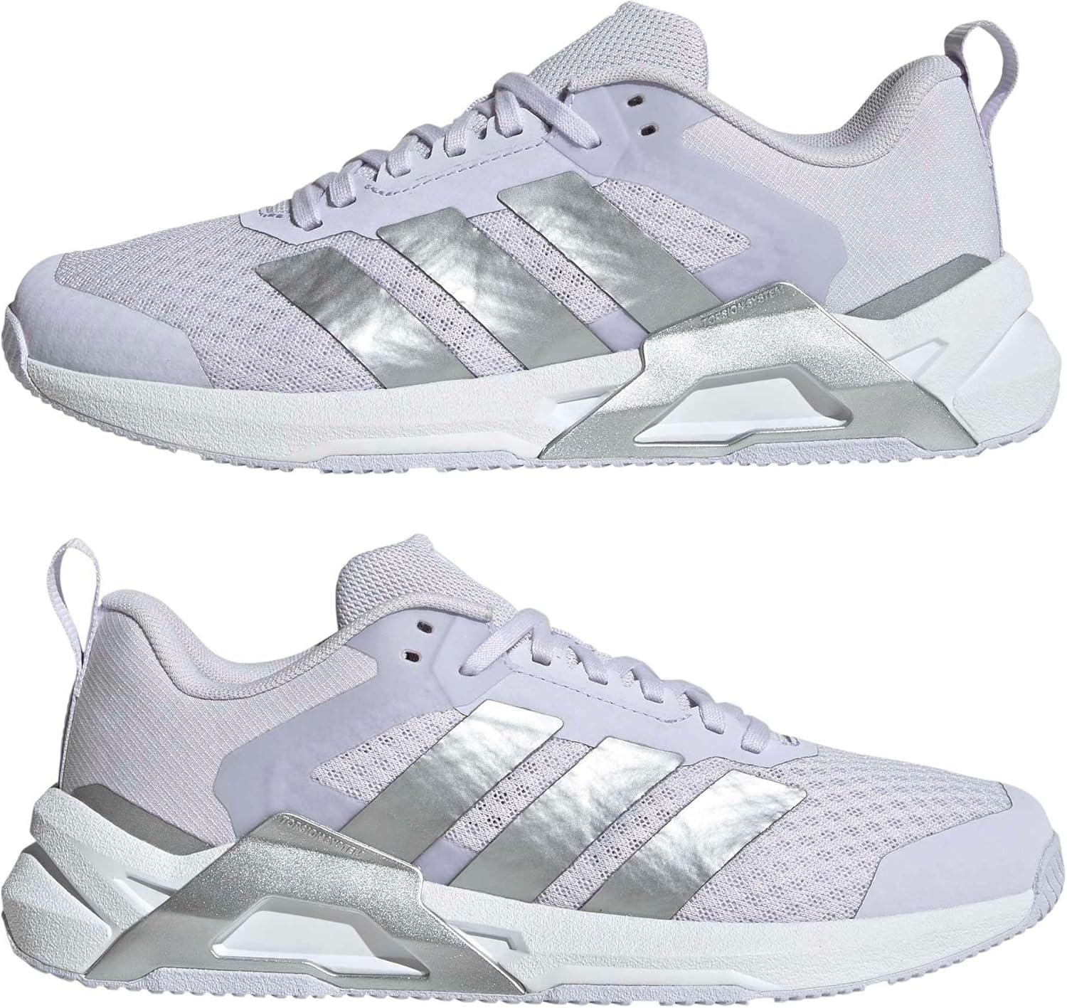 image:imageadidas Womens Dropset Control Training Sneakers Shoes BlackFrozen PurpleSilver MetallicWhite