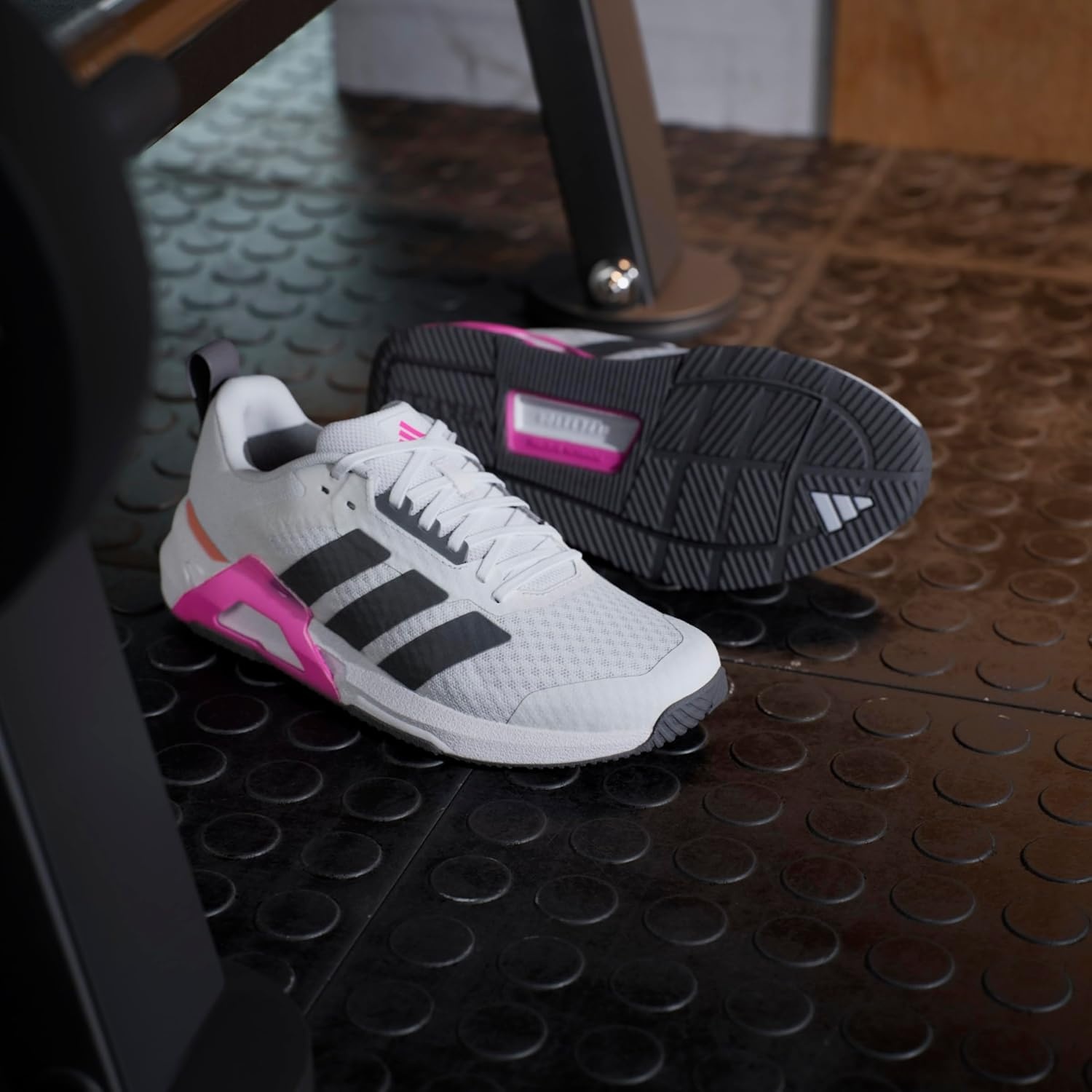 image:imageadidas Womens Dropset Control Training Sneakers Shoes BlackWhiteGreyShock Pink