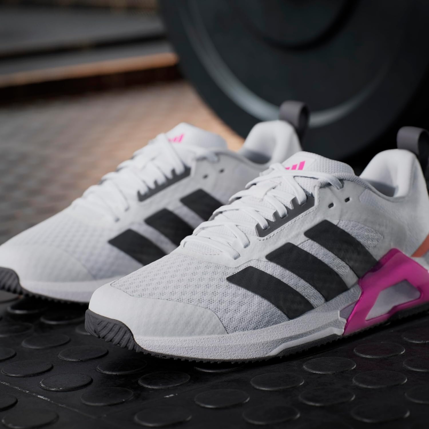 image:imageadidas Womens Dropset Control Training Sneakers Shoes BlackWhiteGreyShock Pink