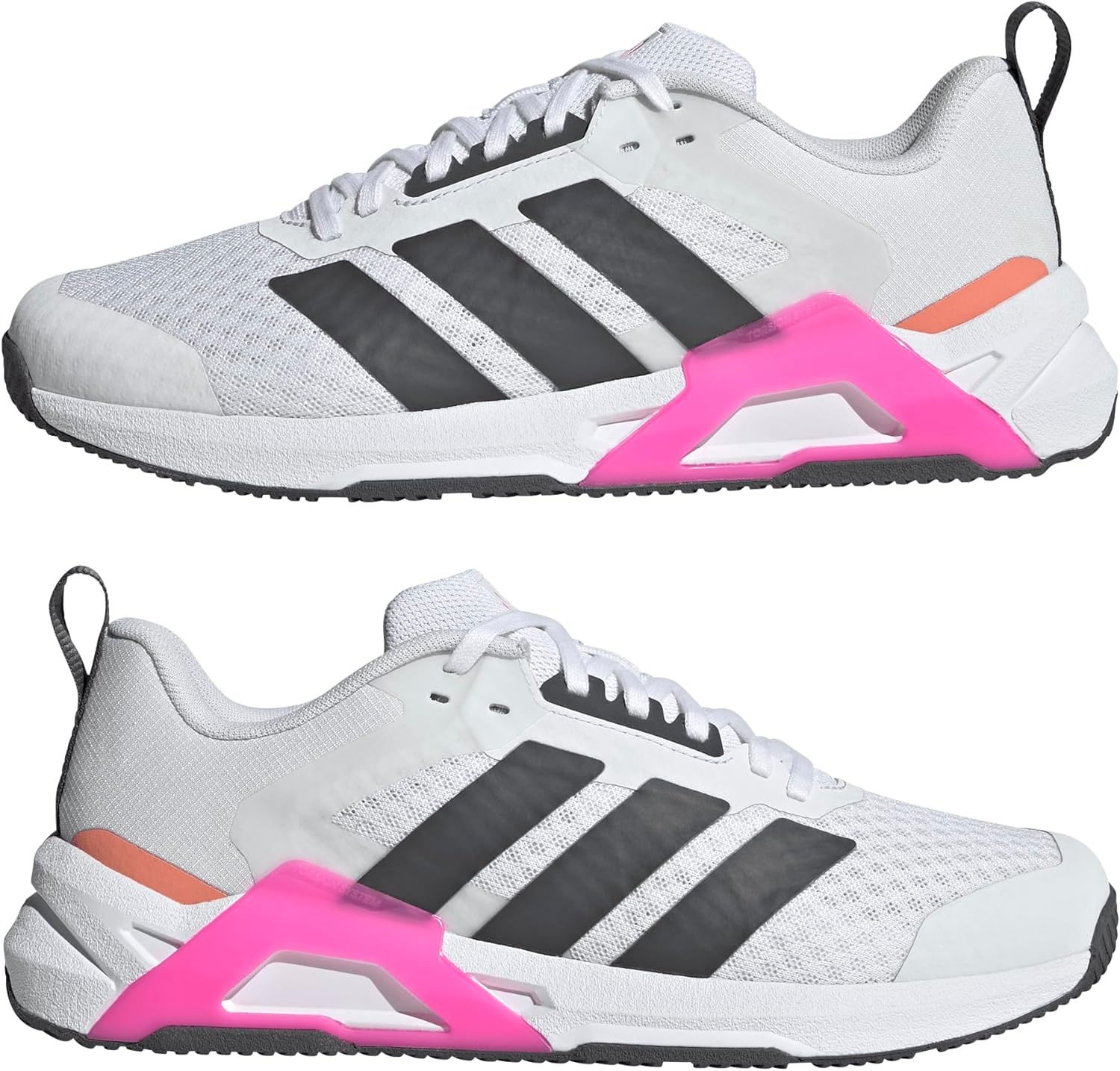 image:imageadidas Womens Dropset Control Training Sneakers Shoes BlackWhiteGreyShock Pink