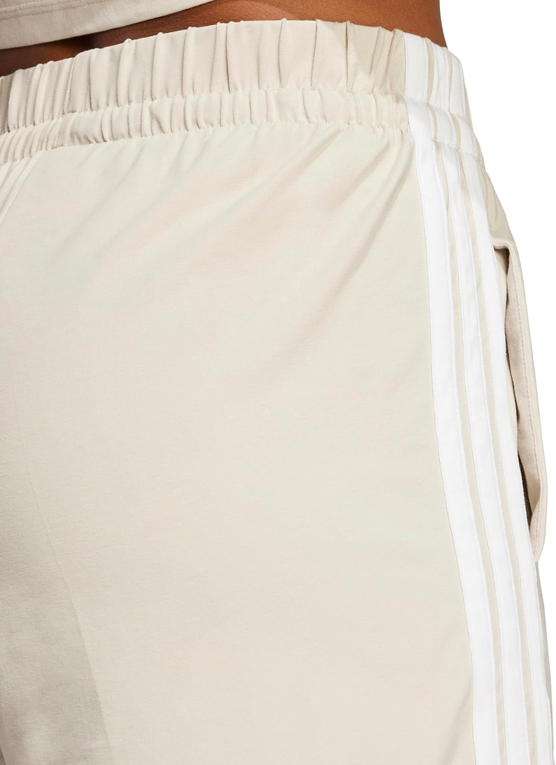 image:imageadidas Womens Essentials 3Stripes Cotton ShortsWonder AluminaWhite