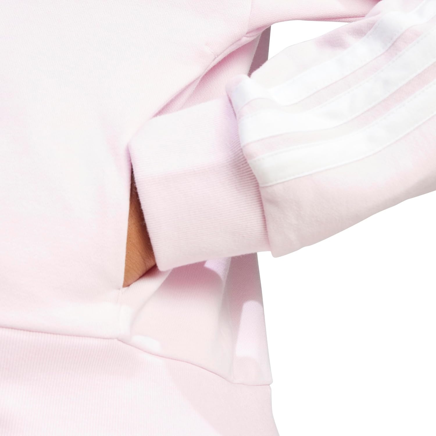 image:imageadidas Womens Essentials 3stripes French Terry Fullzip HoodieClear PinkWhite