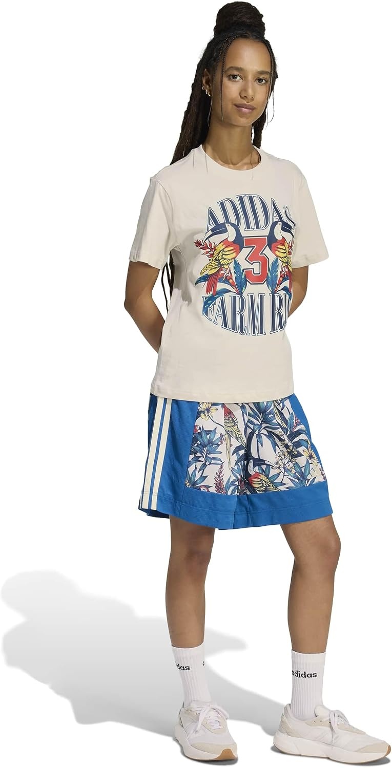 image:imageadidas Womens Farm Rio Graphic TShirtTalcDark Marine