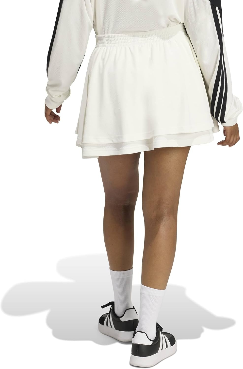 image:imageadidas Womens House of Tiro Mesh Skirt Off WhiteBlack Medium