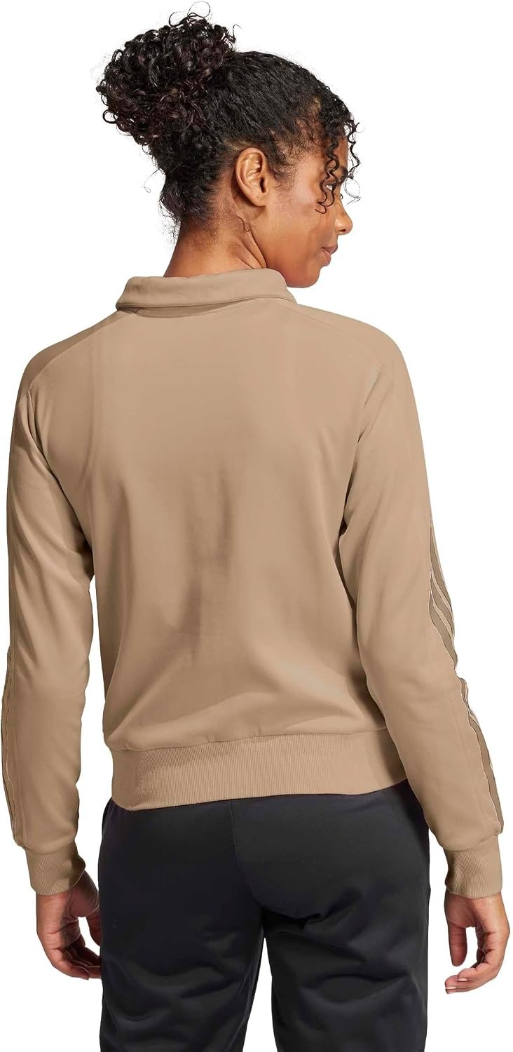 image:imageadidas Womens Iconic 3stripes Snap Track TopWarm SandstoneWarm Sandstone